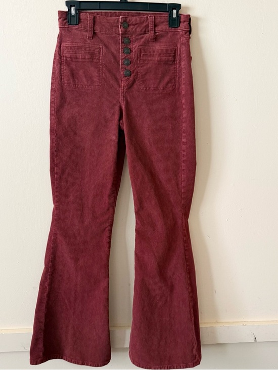 Abercrombie & Fitch Pants - American Eagle Corduroy Pants Womens  Super High Rise Flare Retro Hippie SZ 2
